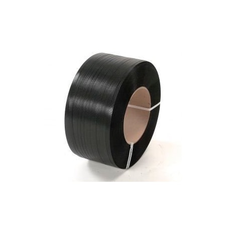 Pac Strapping Products Polypropylene Strapping 5/8W x 5400L x 0.030 Thick 16 x 6 Core Black 58H.80.0154